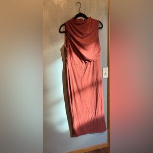 Burnt orange cocktail dress